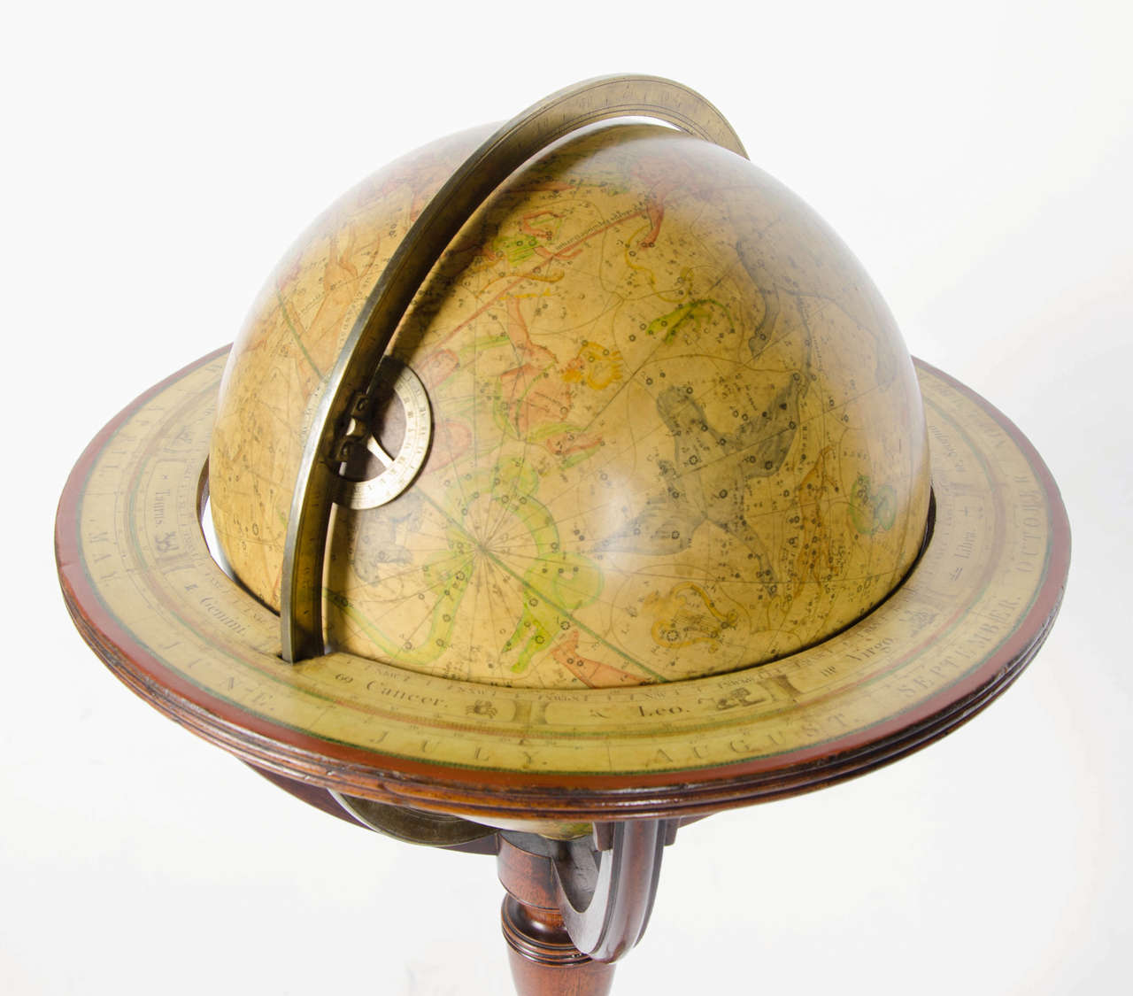 Pair of Regency Library Globes In Excellent Condition In East Sussex, GB