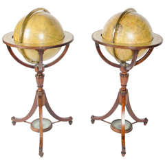 Pair of Regency Library Globes