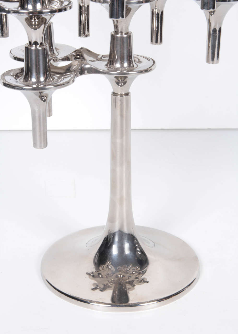 Mid-Century Modern Fourteen Piece Modular Candelabra by Nagel