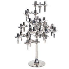 Fourteen Piece Modular Candelabra by Nagel