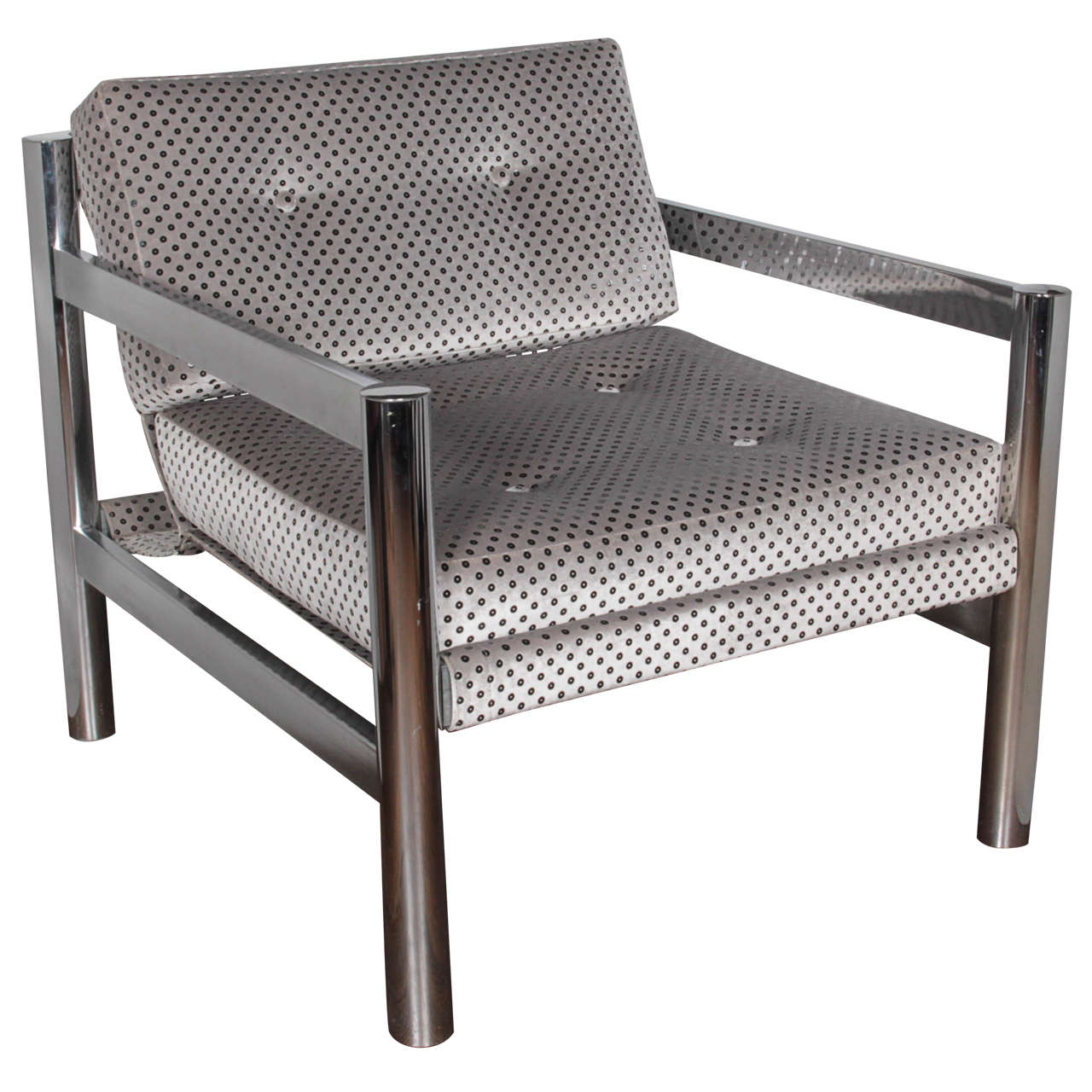 1970s Chrome Chair in the Manner of Milo Baughman For Sale