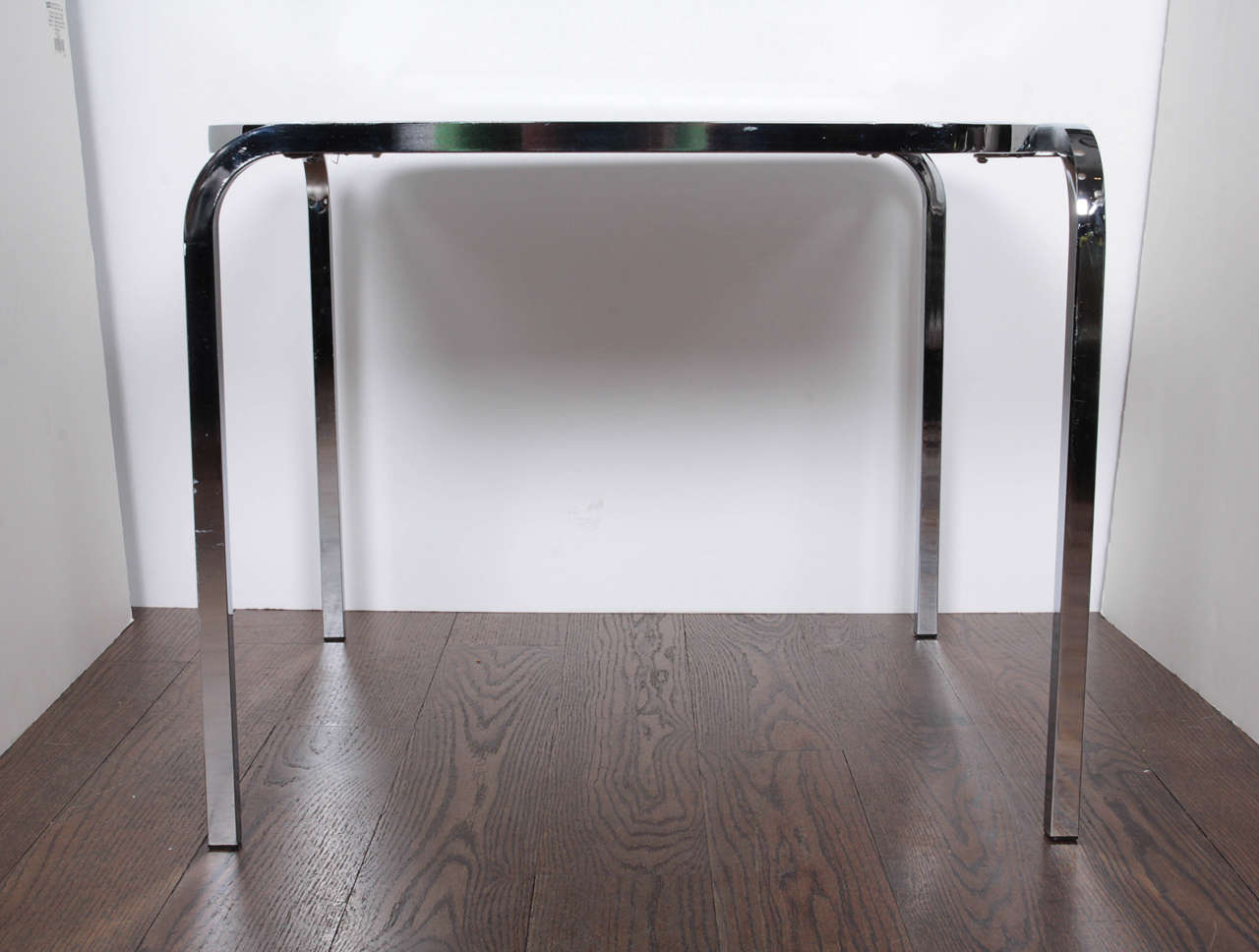 Late 20th Century Chrome and Burlwood Side Table in the Manner of Milo Baughman