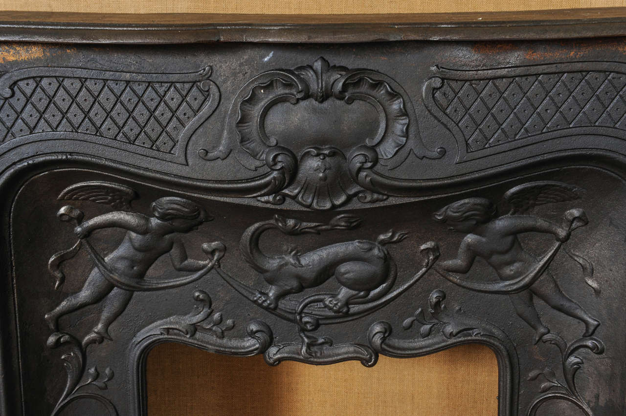 cast iron fireplace mantel
