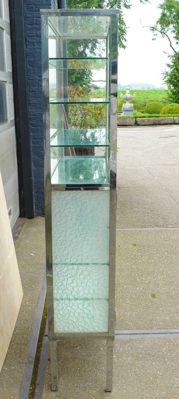 Nickeled Glass Doctors Cabinet, Suitable as a Showcase or Vitrine 3