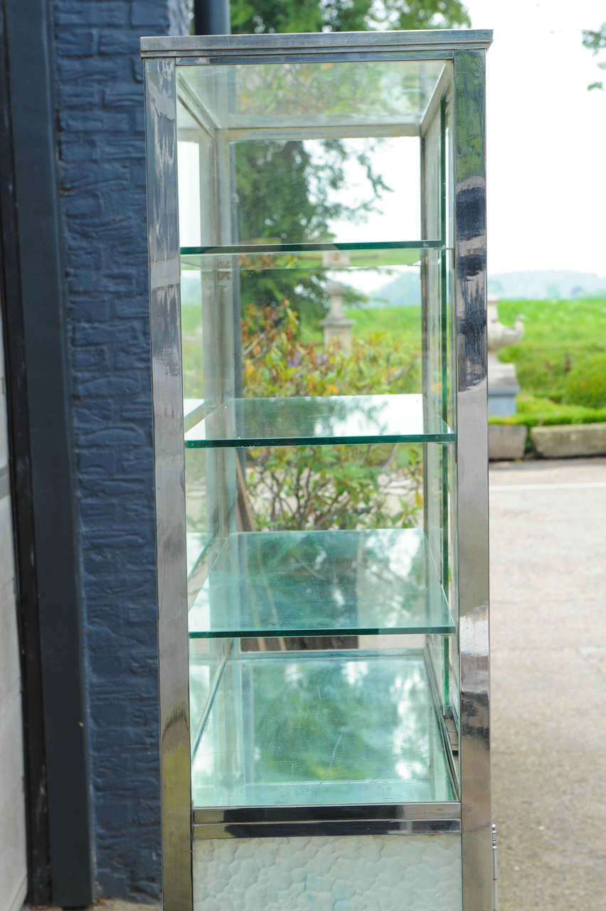 Nickeled Glass Doctors Cabinet, Suitable as a Showcase or Vitrine 4