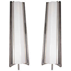 Monumental, very large Pair of French Mid-Century Sconces, Mathieu Matégot 10