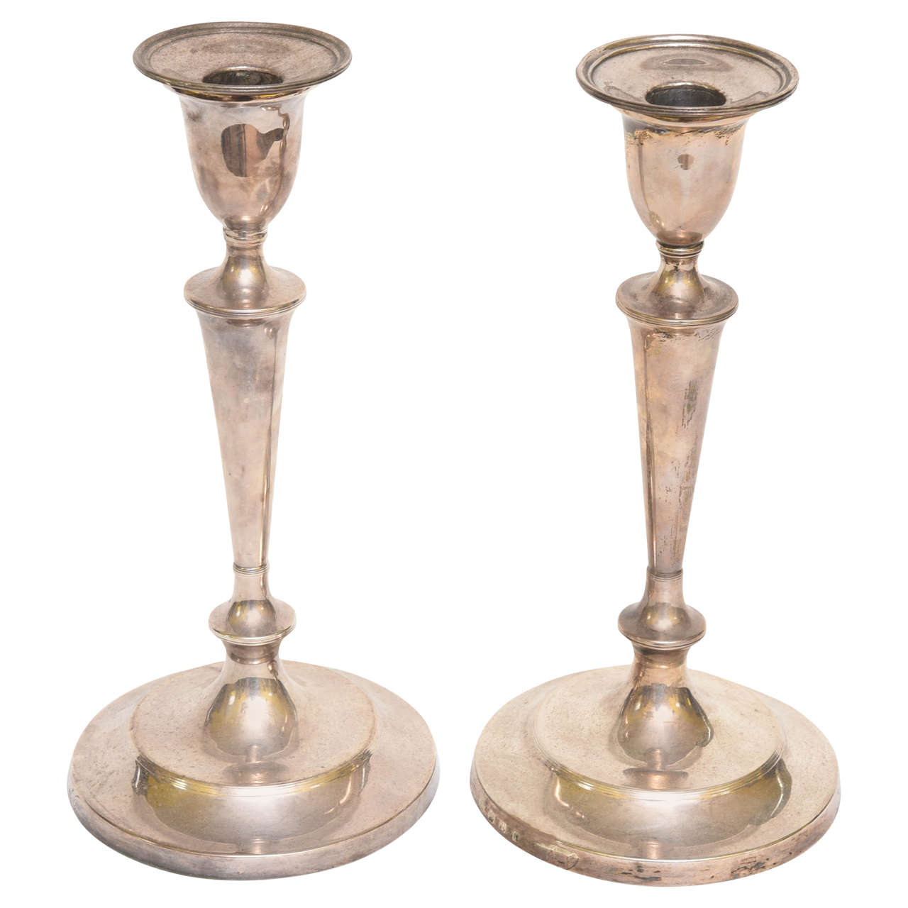 Pair of 18th Century Silver Candlesticks at 1stDibs silver