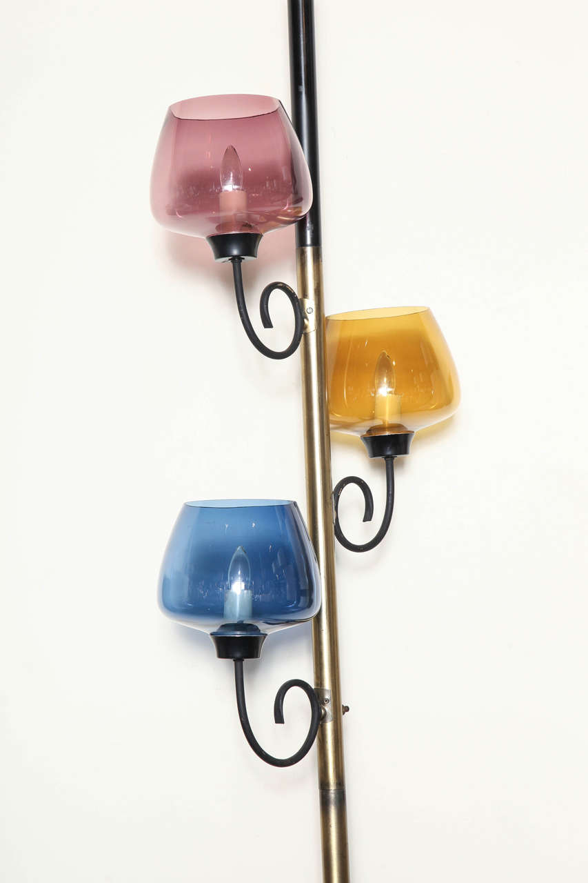 Mid-Century Modern Murano Glass Pole Lamp 3