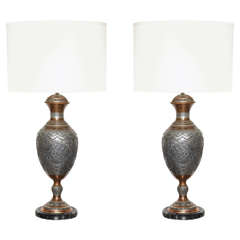 Antique Pair of Moroccan Style Table Lamps