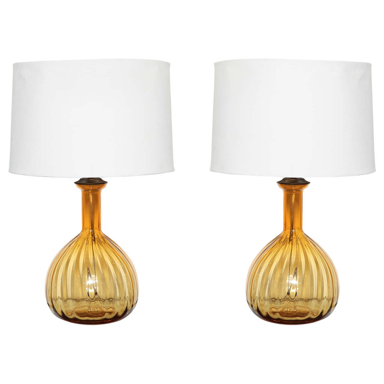 Handblown Murano Glass Lamps at 1stdibs