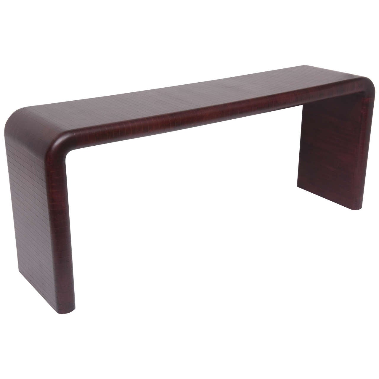Karl Springer Leather Wrapped Console Table