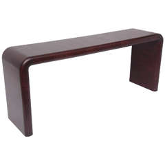 Karl Springer Leather Wrapped Console Table 10