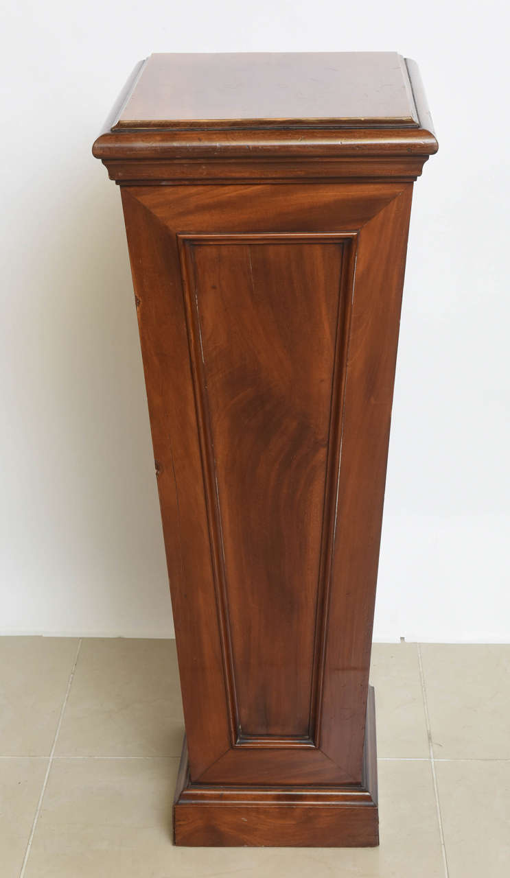 Pair of Italian Neoclassic Faux Bois Painted Pedestals In Excellent Condition For Sale In Hollywood, FL