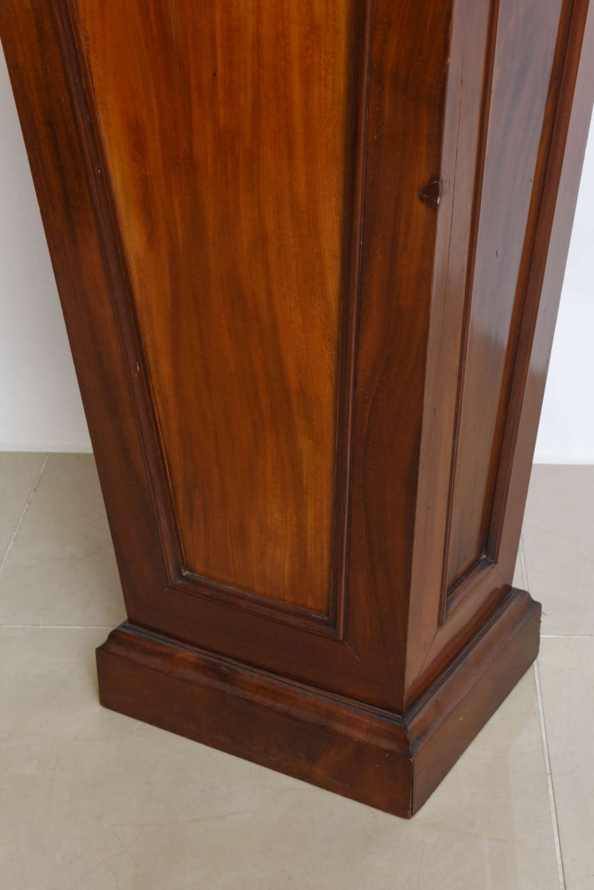 Pair of Italian Neoclassic Faux Bois Painted Pedestals For Sale 1