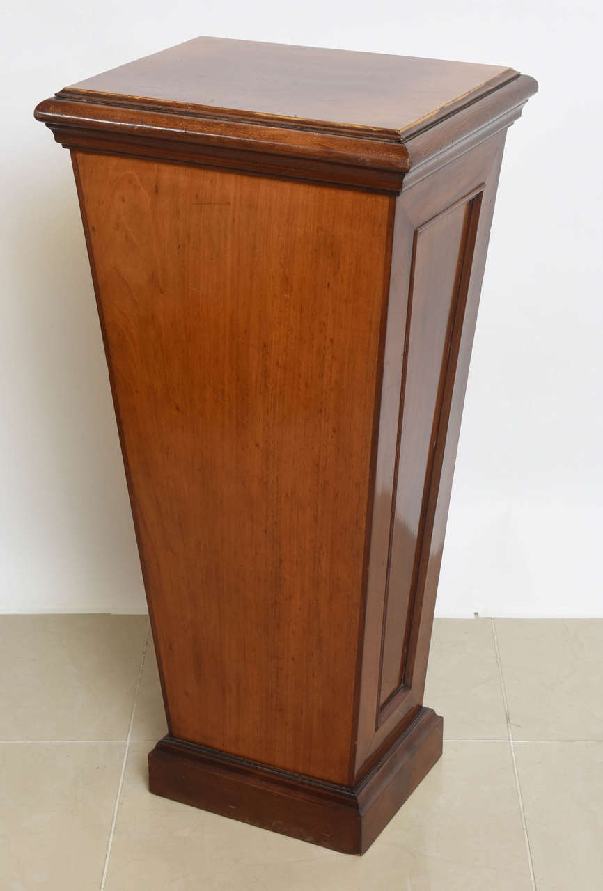 Pair of Italian Neoclassic Faux Bois Painted Pedestals For Sale 2