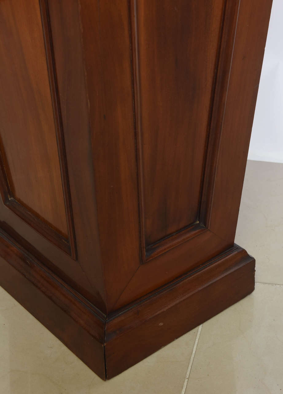 Pair of Italian Neoclassic Faux Bois Painted Pedestals For Sale 4