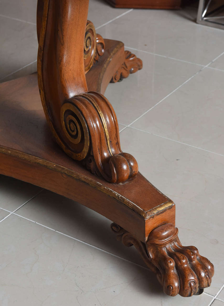 English Regency Circular Palisander and Parcel-Gilt Centre or Breakfast Table 3