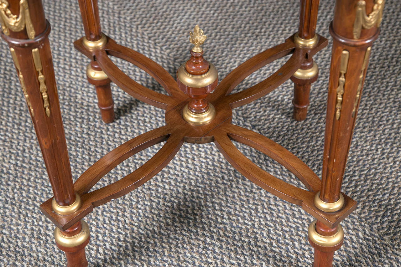 French Louis XVI Style Bronze-Mounted Bouillotte Table 4