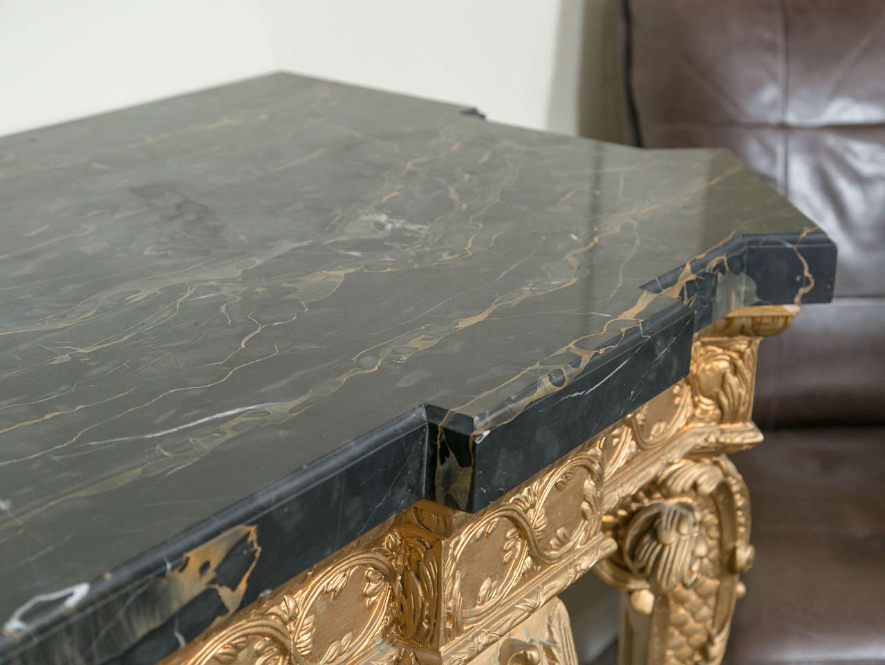 Monumental French Marble-Top Console Sideboard Attributed to Jansen In Good Condition In Stamford, CT