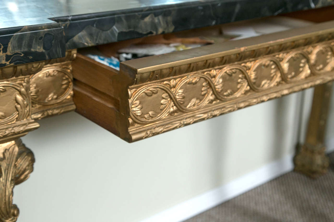 Monumental French Marble-Top Console Sideboard Attributed to Jansen 3