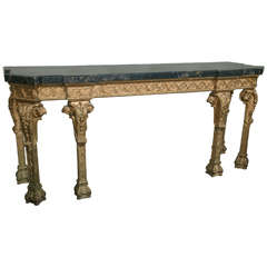 Monumental French Marble-Top Console Sideboard Attributed to Jansen 2