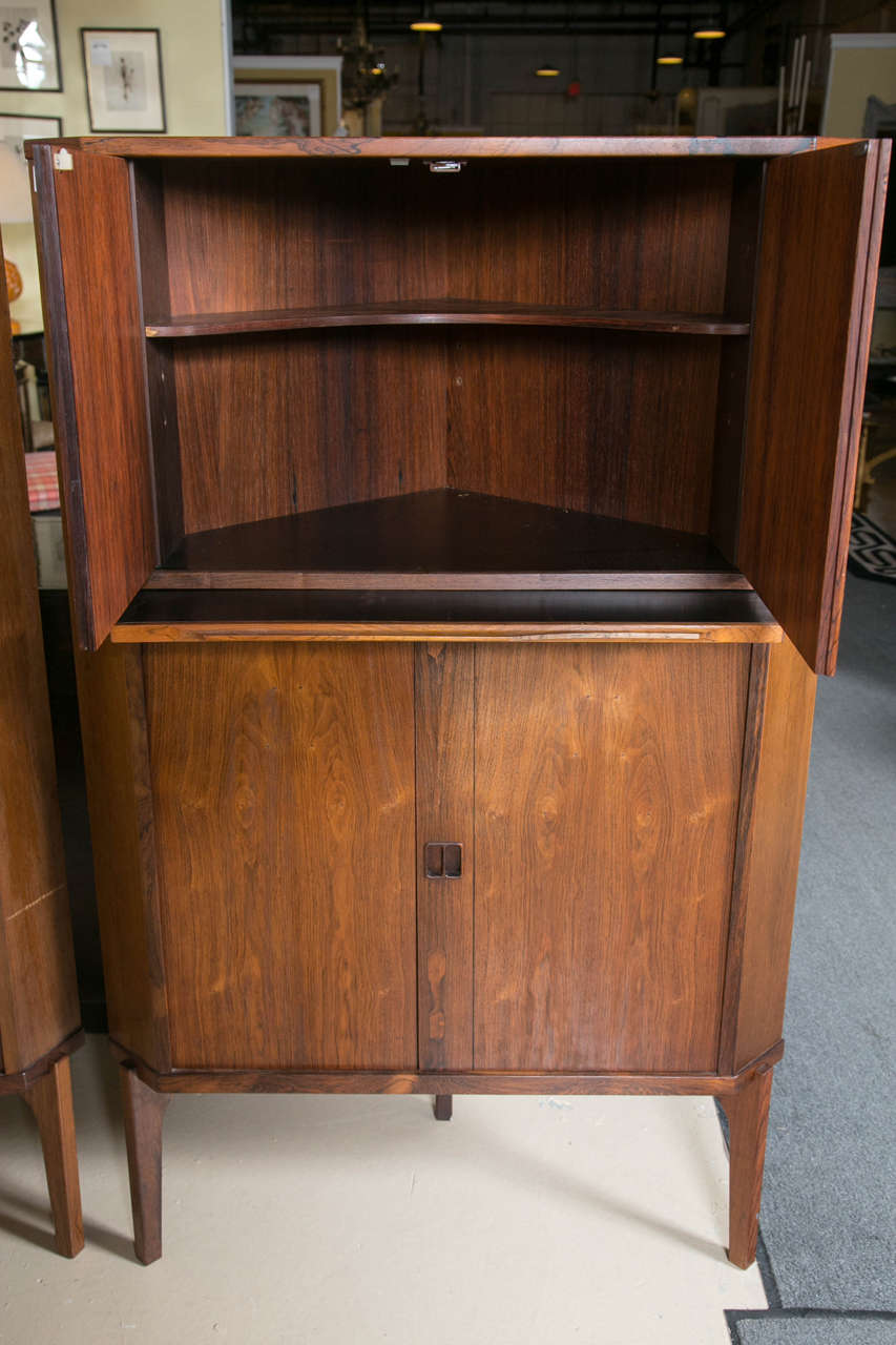 mid century modern corner cabinet