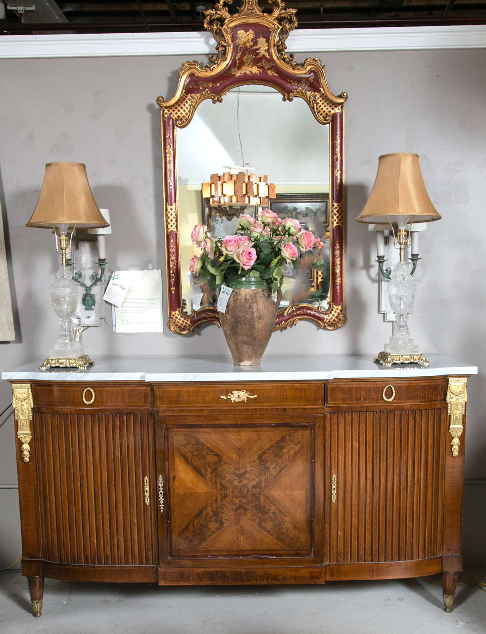 French Louis XVI Style Mahogany Sideboard 6