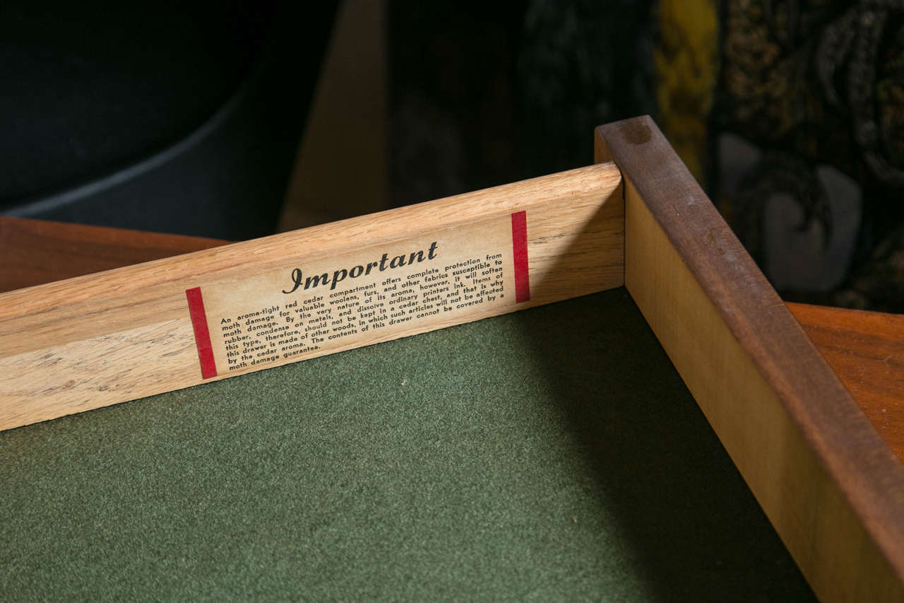 MidCentury Lane Sweetheart Cedar Lined Mahogany Chest at 1stDibs