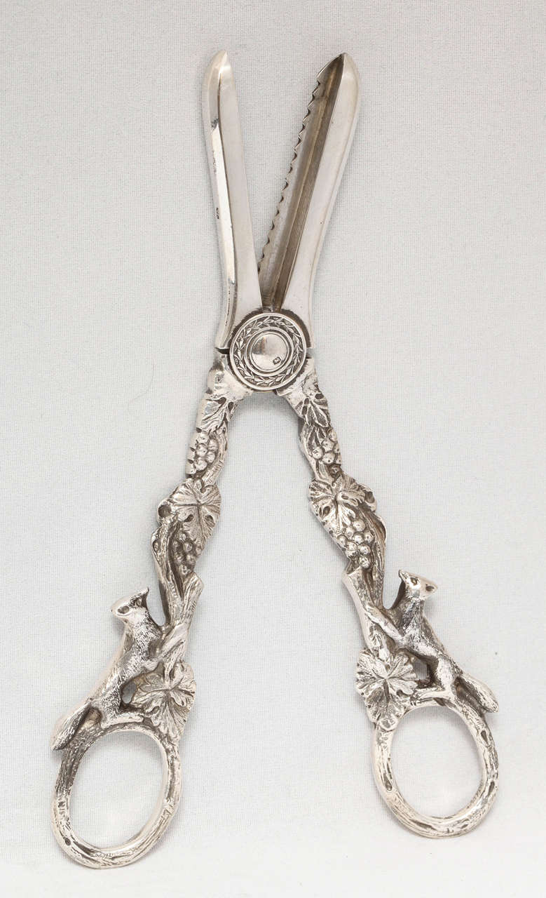 Tijeras para uvas de plata de ley de estilo victoriano Plata esterlina en venta