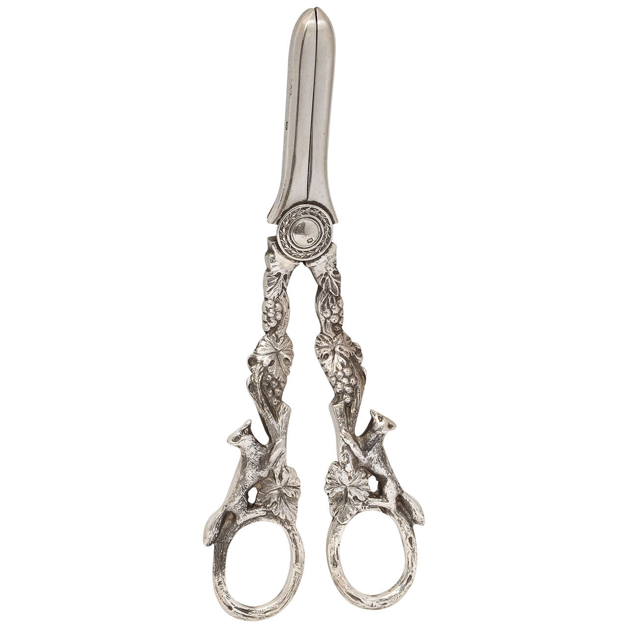 Victorian Style Sterling Silver Grape Shears