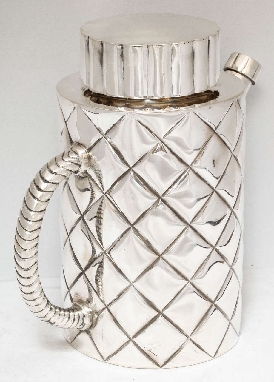 Mid-Century Modern Sterling Silver Cocktail Shaker by Ortega