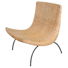 Milo Baughman Style Scoop Chair 12