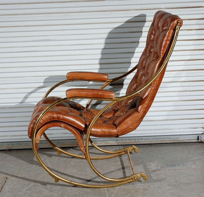 20th Century Brass Rocking Chair