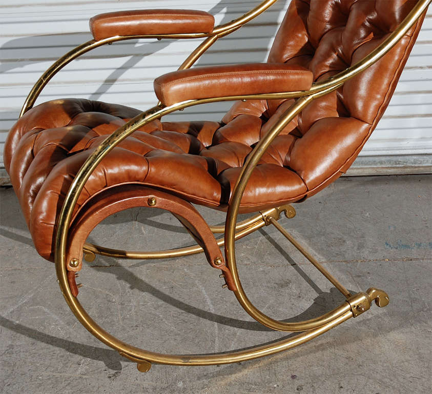 Brass Rocking Chair at 1stDibs