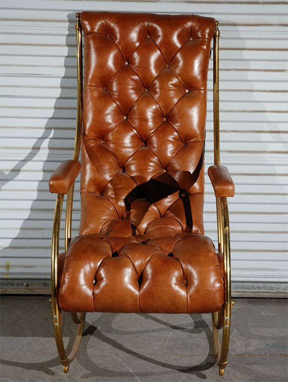 Brass Rocking Chair at 1stDibs
