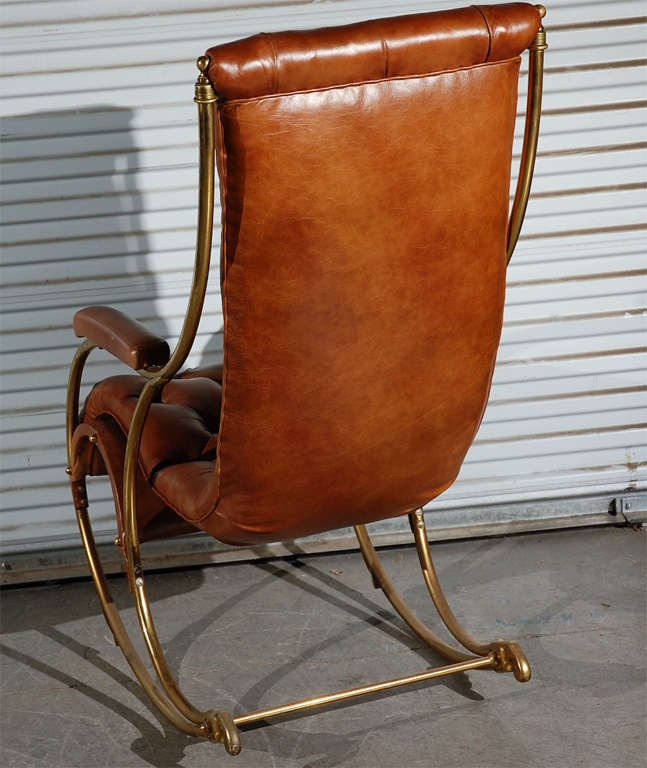 Brass Rocking Chair at 1stDibs
