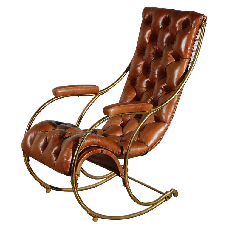 Brass Rocking Chair at 1stDibs