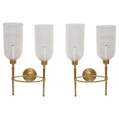 fabulous sconces with clear glass globes