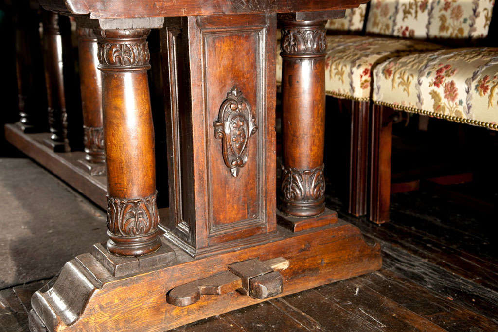 Antique trestle table