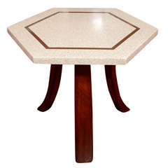 Hexagonal Side Table by Harvey Probber