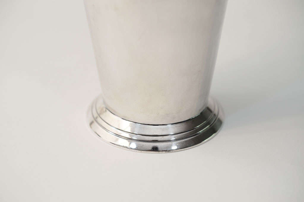 Silver Plate Cocktail shaker by Keith Murray for Mappin and Webb For Sale