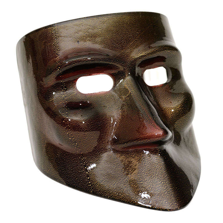 Venetian Glass Mask by Gamboro and Poggi For Sale