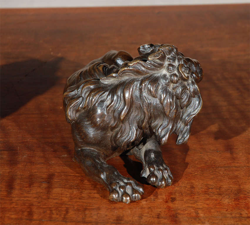 19th Century, French Tabletop Bronze Lions 2