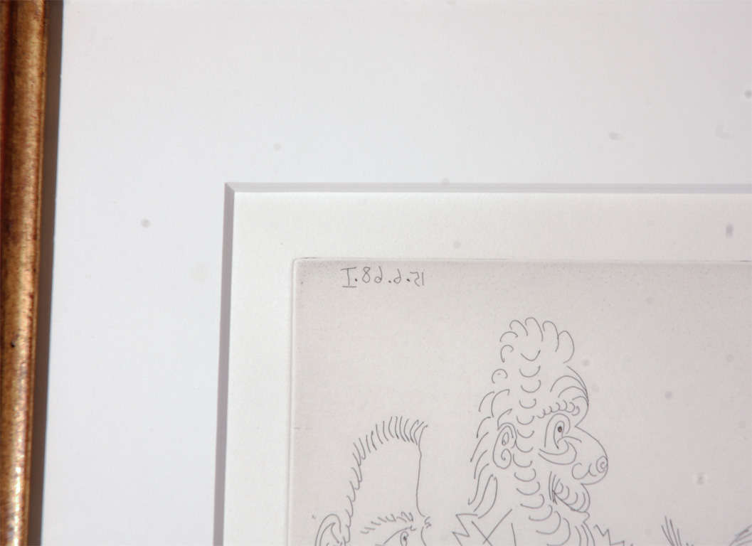 Signed and Numbered Picasso Etching (Lithografie)