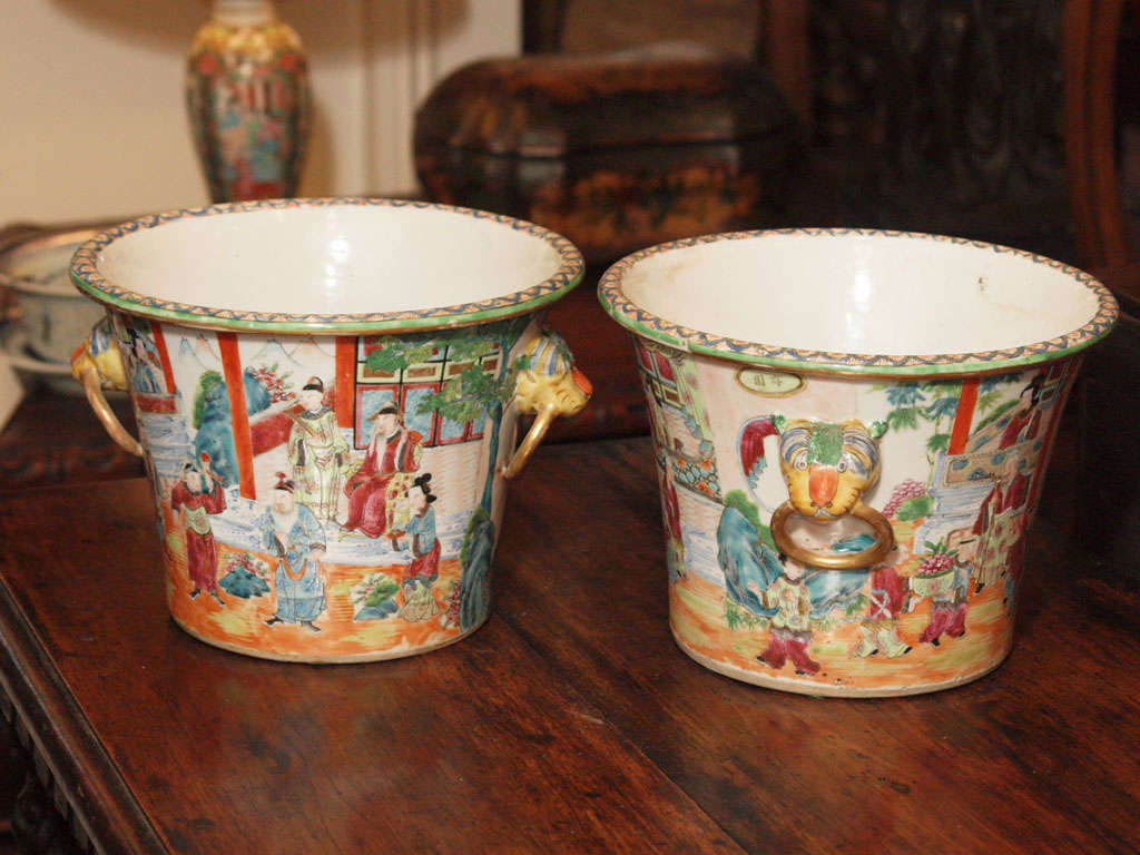 Early Rose Medallion Cache Pots 5