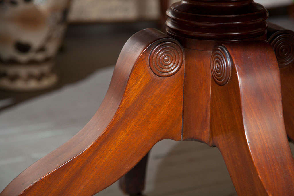 19th Century Leather Top Revolving Drum Table