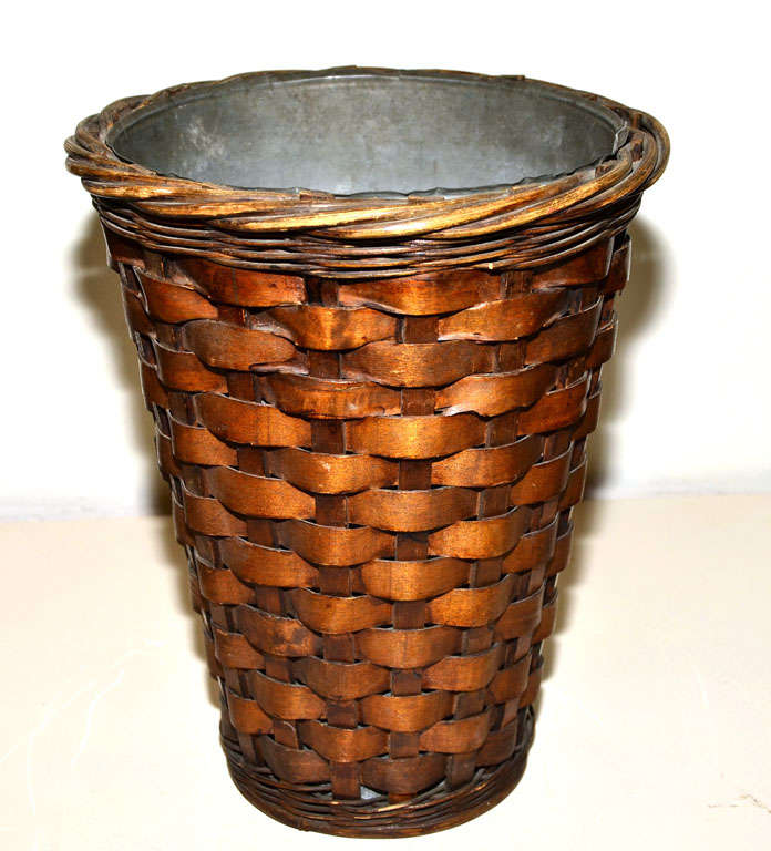 Basket or umbrella stand attributed by Jean Michel Frank, France circa 1940.
