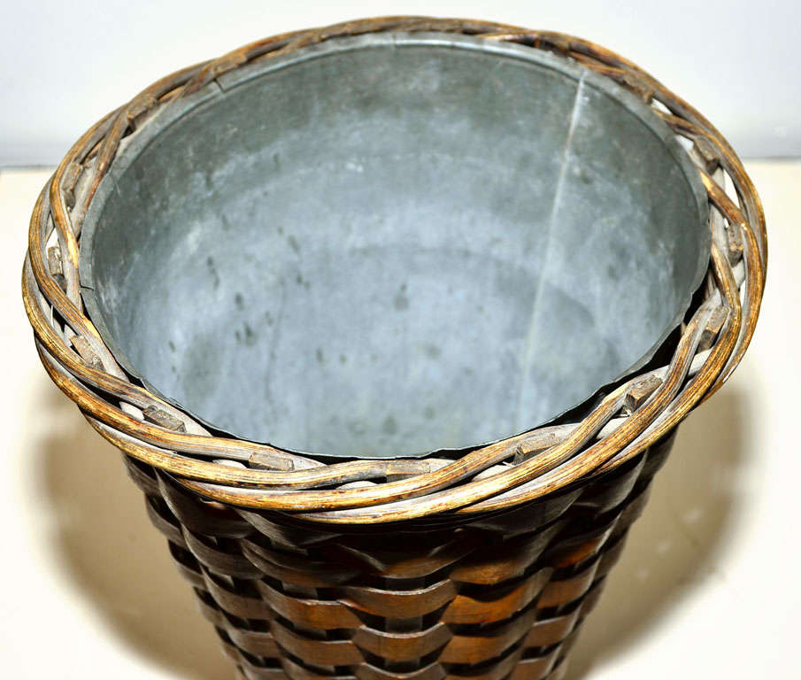 French Basket attibuted to Jean Michel Frank For Sale