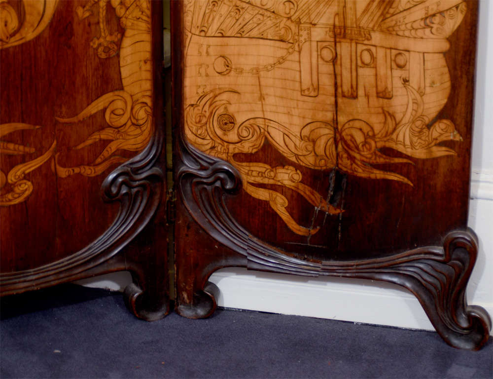 art deco folding screen