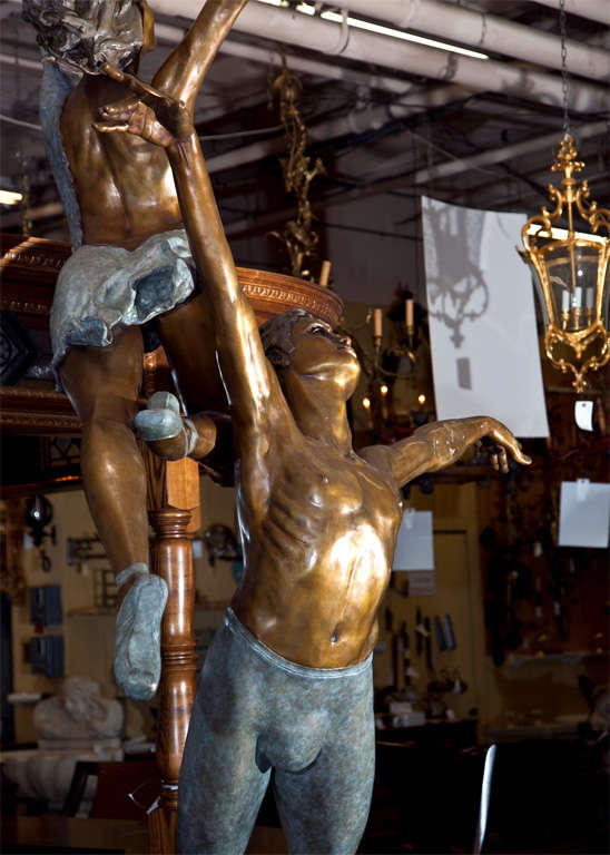 Statue de ballerine en bronze grandeur nature 
